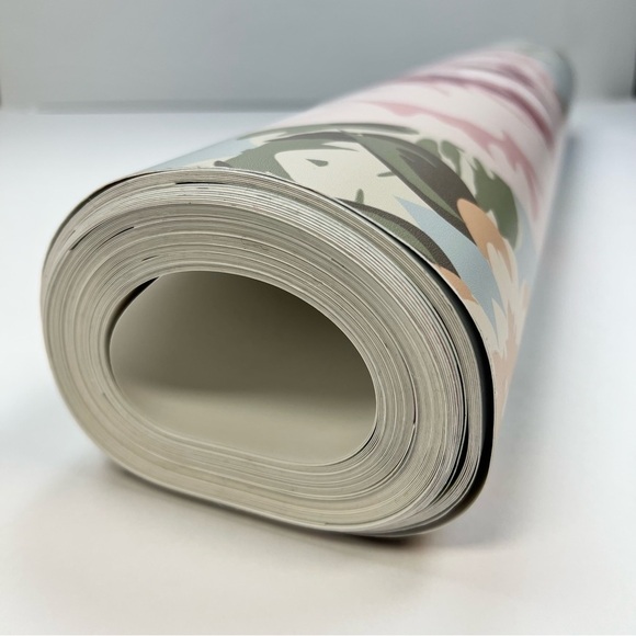 Anewall Cutesie Wallpaper Peel & Stick 141"W x 108"H Eggshell Floral Roses Mural - Picture 3 of 9